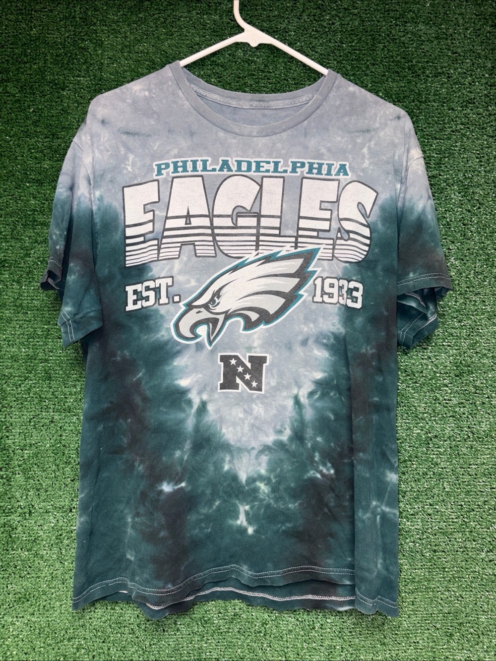 Philadelphia Eagles Vintage Y2K DISTRESSED Tie Dye Shirt M NFL